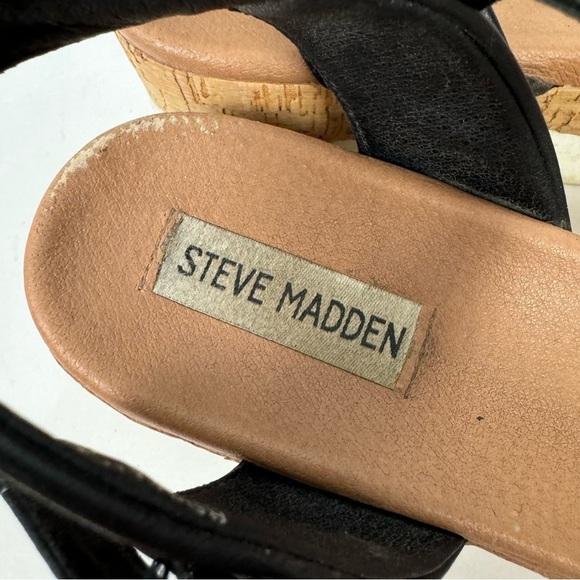 Steve Madden Roselita Black Platform Summer sandals neutral boho - Picture 6 of 8